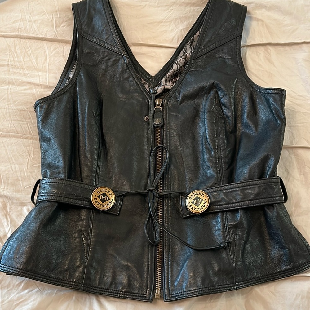 Women’s Harley Davison, leather vest